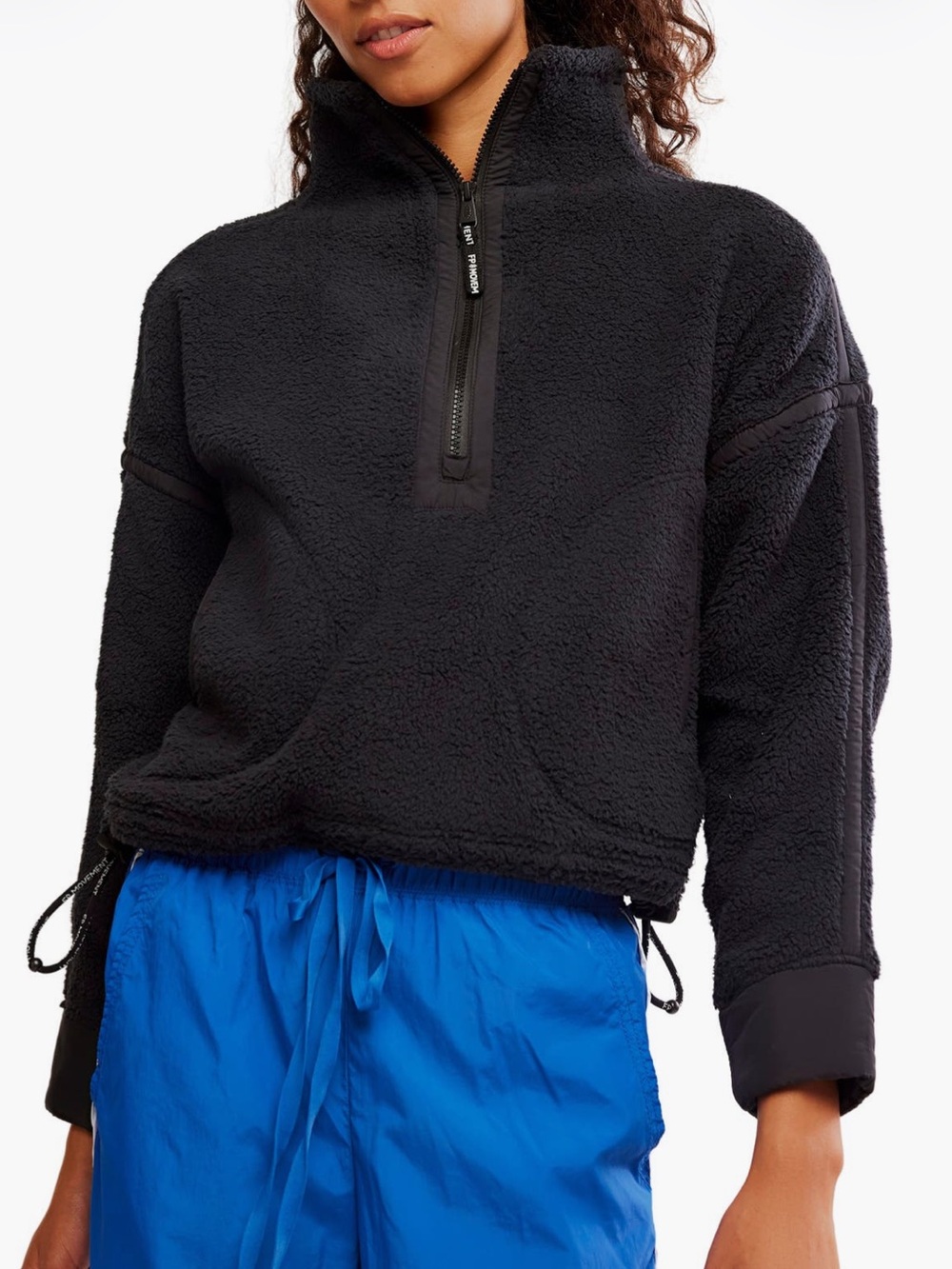 Free people movement mountain high fleece half zip pullover medium EUC